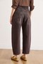 Women's Brown High Waist Pocketed Barrel Jean Jea-19000131 - 6