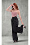 Women's Extra Wide Leg Flowy Palazzo Pants with Back Elastic - High Waist Relaxed Fit - 2