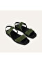 Women's Khaki Strappy Suede Sandals
