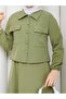 Women's Hijab Double Fabric Buttoned Two-Piece Set - Women's Hijab Set Jacket Skirt - 6