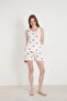 Cotton Printed Women's Strappy Shorts Set - 2
