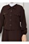 Women's Hijab Double Fabric Buttoned Two-Piece Set - Women's Hijab Set Jacket Skirt - 4
