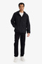 D6305Axbk27 Black Water Repellent Hooded Raincoat - 2