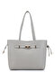 Women's Faux Leather Gray Shoulder Bag