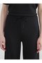 Two Mt Shop Quality Lcw Modest Black Raschel Straight Standard & Regular Wide Leg Women's Pants - 3