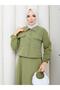 Women's Hijab Double Fabric Buttoned Two-Piece Set - Women's Hijab Set Jacket Skirt - 2