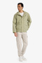 D6305Axkh271 Khaki Water Repellent Hooded Raincoat - 2
