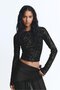 بلوزة Allbucks Pull&bear بأكمام طويلة مزينة بالترتر ABPNB3818