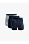 Regular Fit Geometric Printed Cotton 3-Piece Boxer Set - 2