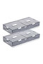 Pack of 2 Space-Saving Drawer-Style Folding Under Bed Storage Box with Wheels 18cm