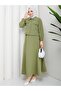 Women's Hijab Double Fabric Buttoned Two-Piece Set - Women's Hijab Set Jacket Skirt - 4