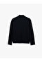 Long Sleeve Shirt Collar Zipper Striped Bomber Jacket - 4