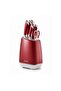 Stainless Steel Block Knife Set, 8 pcs, Red - 4