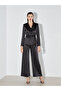 Black V-Neck Women's Jacket - 2