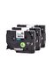 شريط ملصقات TZe-231 مقاس 12 مم × 8 متر - شريط أسود على خلفية بيضاء مغلف لطابعات الملصقات - 2