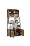 Multilayer Kitchen Bakers Rack with Cabinet & Microwave Stand Storage Shelf