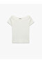 Cotton Short Sleeve Boat Neck Slim Fit T-Shirt - 4