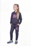 Kangaroo Pocket Hooded Lets Go Print Detailed Girls' Tracksuit Set