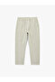 Cotton Pocketed, Tie-Waist, Loose Oversize Jogger Jean Trousers - 3