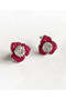 Velvet Rose Stud Earrings