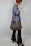 5086 Shiny Black 3-Compartment Casual Women's Shoulder Bag (Soft Pu Leather Tote) - 8