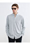 Gray Slim Fit striped men's shirt from plus-store