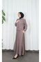 Jacketed Skirted Hijab Double Set Brown Hnt8594 - 6
