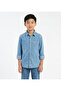 Boys Light Blue Denim Shirt – Long Sleeve Casual Button‑Down