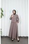 Jacketed Skirted Hijab Double Set Brown Hnt8594 - 5