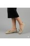 Kindep (Park Moda) Women's Knitwear with Tassels on the Front, Ballerina Flats Beige - 4