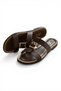 Y973447209 Brown Buckle Detailed Women's Slippers - 6