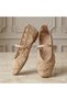 (Gedik Paşa) Tulle Woven Daily Women's Babet Nut