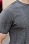 Anthracite Crew Neck Slim Fit Knitwear Men's T-Shirt E7466 - 4
