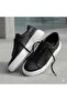 (Sneakers) Inside and Outside Genuine Leather Casual Men's Shoes Black - 3