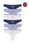 Women's 6-Piece Cotton Lycra Printed Brazilian Set with Stitching Detail