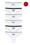 Women's 6-Piece Cotton Lycra Printed Brazilian Set with Stitching Detail