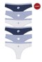Women's 6-Piece Cotton Lycra Printed Brazilian Set with Stitching Detail