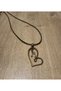 Bohemian Style Necklace with Heart Left Key Detail - 3