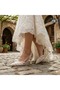 (Park Moda) Closed Toe Evening Dress Women's Shoes with Elastic Back White - 2