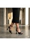 (Erbay) Single Band Platform Women's Heeled Shoes Black - 4