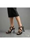 (Erbay) Platform Heeled Sandals Women's Shoes Black - 2