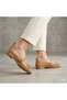 (İzlife) Inside and Outside Genuine Leather Daily Women's Flat Shoes Vison - 6
