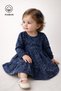 Baby Girl Single Jersey Lycra Dress - Patterned Casual Seasonal Baby Dress