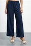 Women's Navy Blue Belt Detailed Vest and Palazzo Trousers Top and Bottom Set 9396 60286072 - 5