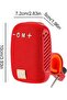 AUTO FAMILY Wireless Bluetooth Speaker – Portable, Waterproof, Deep Bass, Long Battery Life (Red) - 4