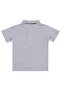 Boy's Palm Tree Embroidered Polo Collar T-Shirt for Ages 2-5 - Gray - 2