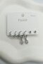 Minimal Multiple Women's Earring Set with Crystal Stones - 6