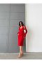 Red Open-Front Tie-Side Dress - 4