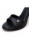 Women's Genuine Leather 8 cm Heeled Shoes with Ankle Strap, Elegant and Comfortable Design - 4