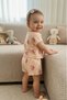 Baby Girl Strawberry Patterned Muslin Shirt Shorts Set - 3